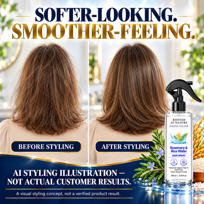 🌿 Rooted in Nature Rosemary & Rice Water Hair Growth Spray + 🎁 FREE Hair Growth Care Kit