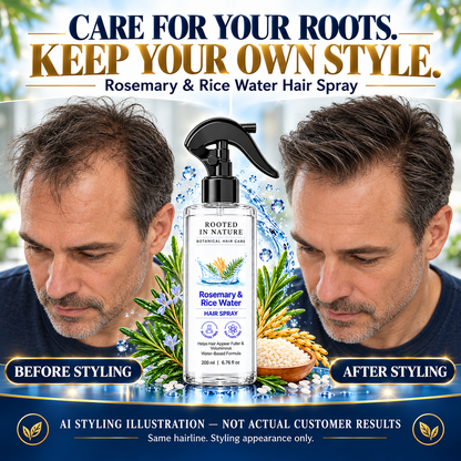 🌿 Rooted in Nature Rosemary & Rice Water Hair Growth Spray + 🎁 FREE Hair Growth Care Kit