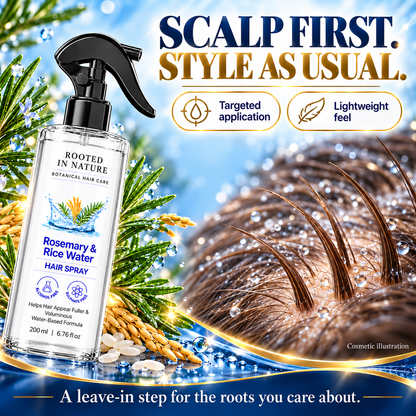 🌿 Rooted in Nature Rosemary & Rice Water Hair Growth Spray + 🎁 FREE Hair Growth Care Kit