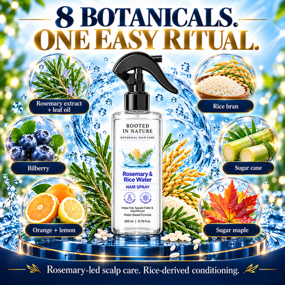 🌿 Rooted in Nature Rosemary & Rice Water Hair Growth Spray + 🎁 FREE Hair Growth Care Kit