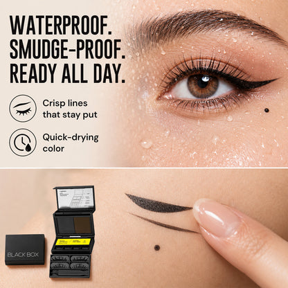 3‑in‑1 Lower Lash, Eyeliner & Beauty Mark Stamp Kit, Portable Makeup Tool