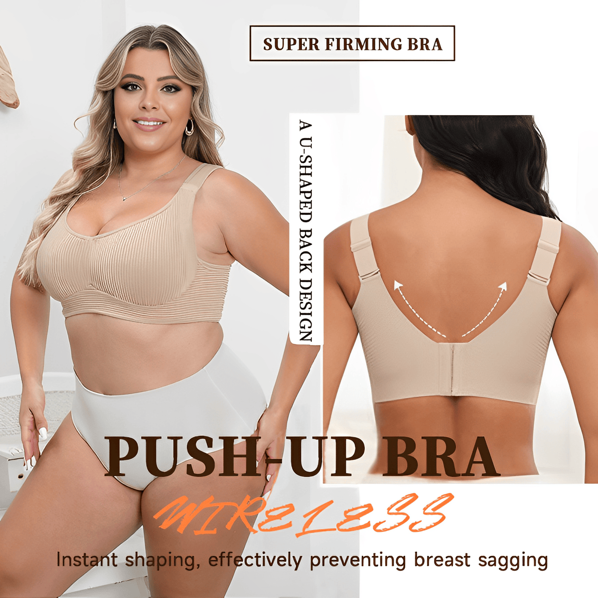 🎁Last Day Buy 1 Get 3 Packs🔥Super Firming Wire-Free Push Up Bra All-Day Comfort No More Sagging (3-Pack Value Set)