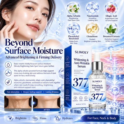 SLIMOLY Brightening Dark Spot Serum – For Face, Neck & Hands – Helps Fade the Look of Dark Spots & Uneven Tone – 70% OFF + 🎁 Free Derma Roller Today