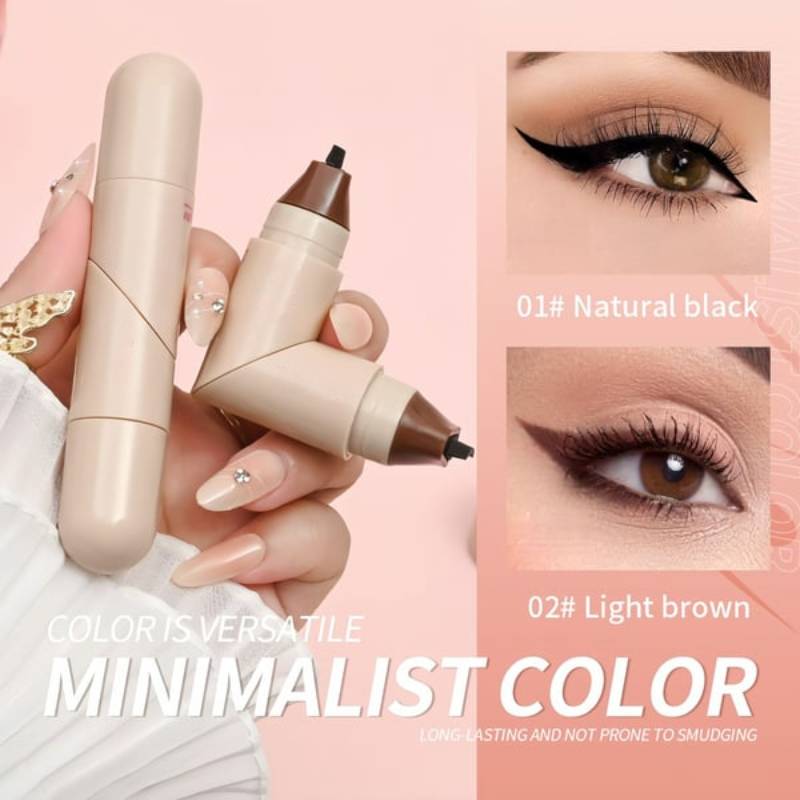 🎁Last Day Buy 1 Get 1 Free💖Rotating Eyeliner Stamp Pen – Dual-Head Design with Wing Stamp