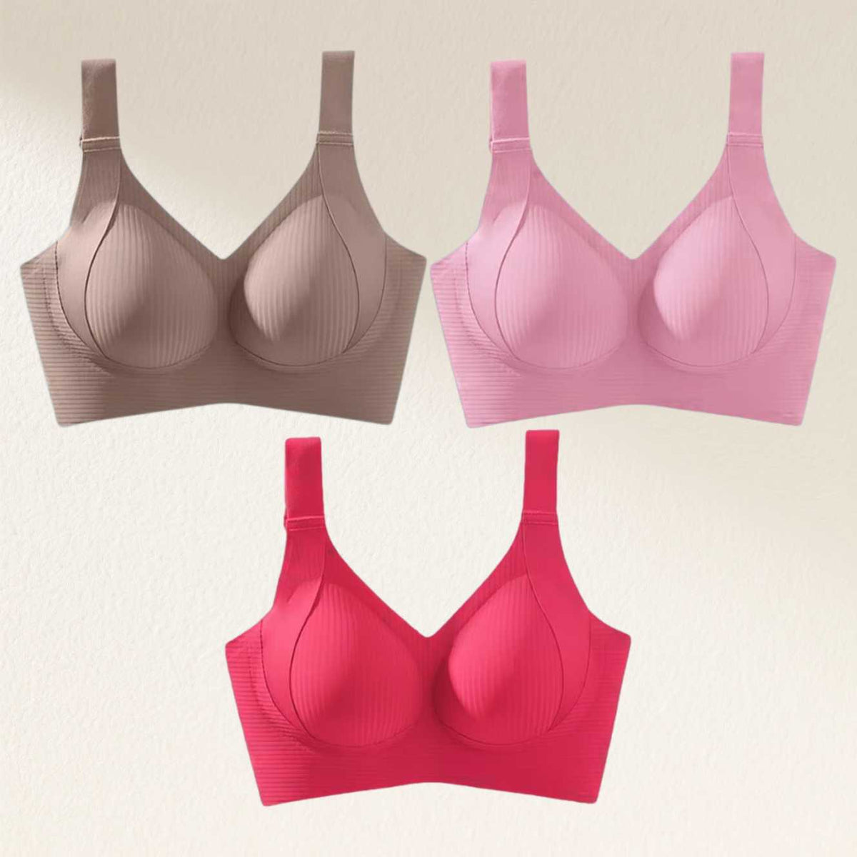 🎁Last Day Buy 1 Get 3 Packs🔥Super Firming Wire-Free Push Up Bra All-Day Comfort No More Sagging (3-Pack Value Set)