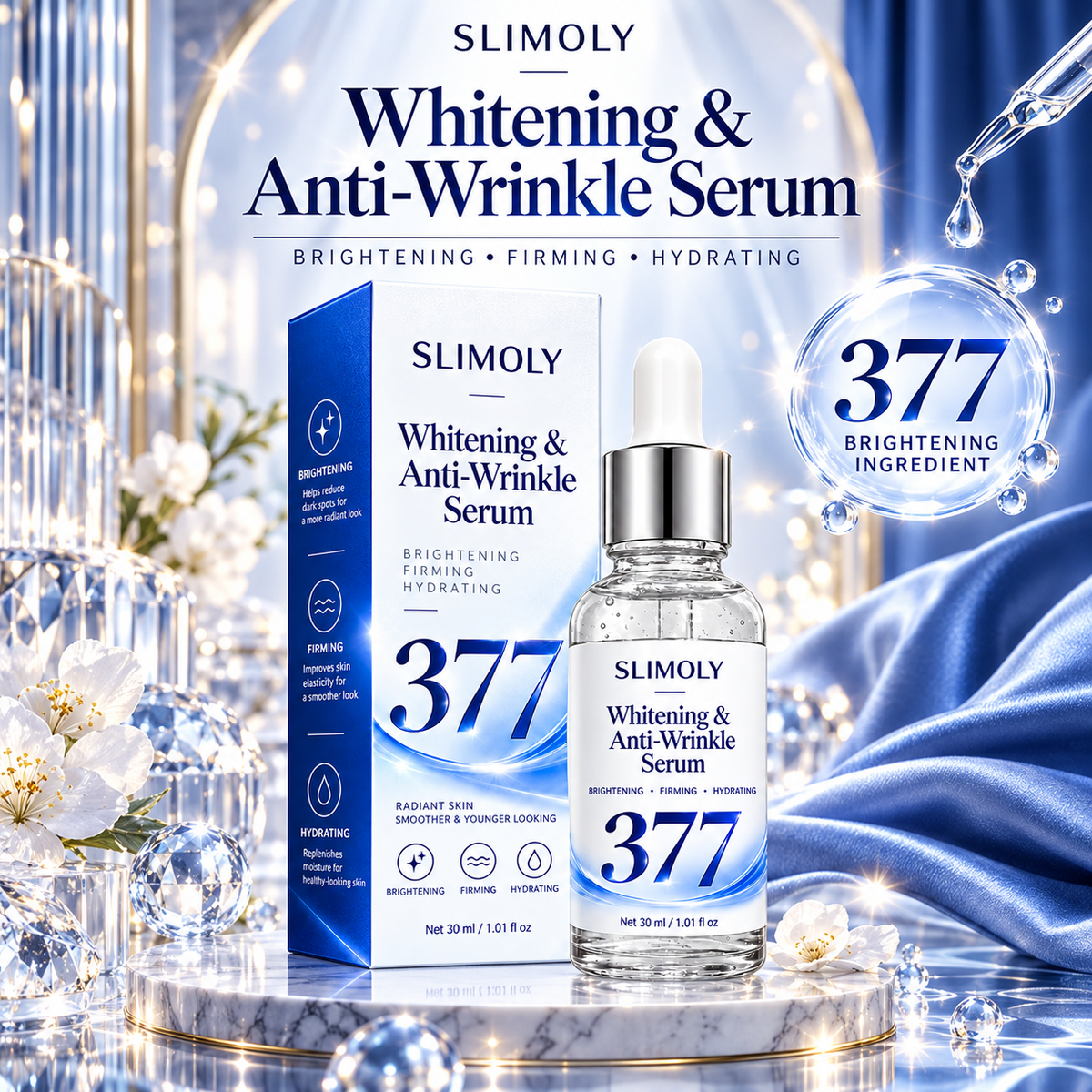 SLIMOLY Brightening Dark Spot Serum – For Face, Neck & Hands – Helps Fade the Look of Dark Spots & Uneven Tone – 70% OFF + 🎁 Free Derma Roller Today