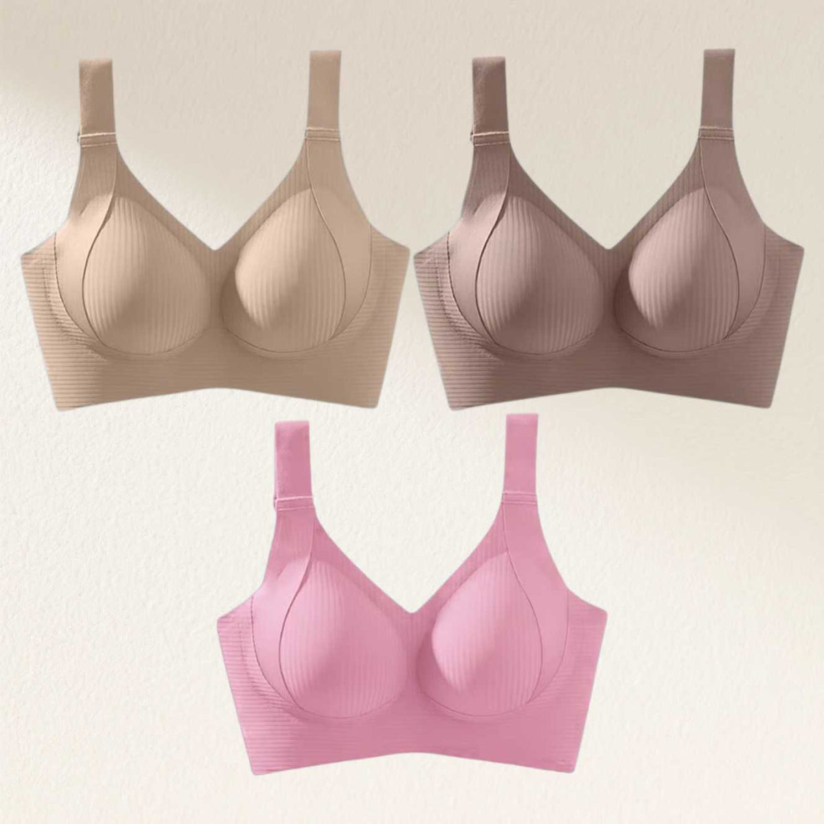 🎁Last Day Buy 1 Get 3 Packs🔥Super Firming Wire-Free Push Up Bra All-Day Comfort No More Sagging (3-Pack Value Set)