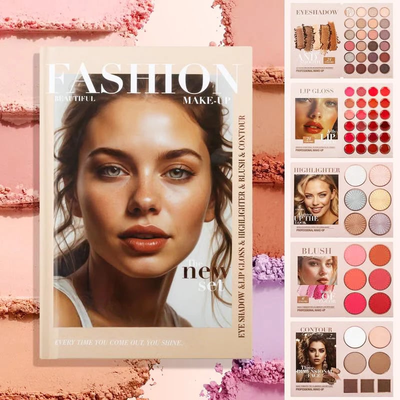 💄5-Layer Book-Style Makeup Palette with 67 Pro Shades